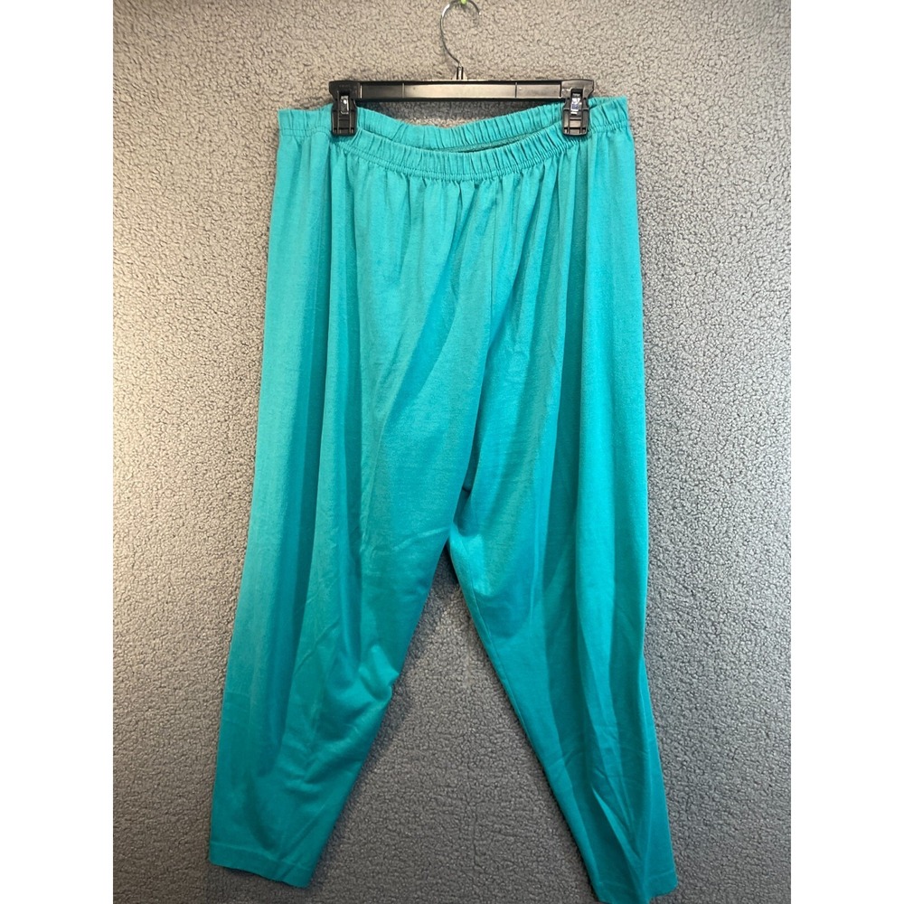 Womens Pull On Pants Womens‎ Size XL  Stretch Comfort Straight Legged  Teal